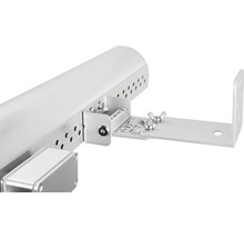 Detailansicht einer Montagehalterung für eine Markise