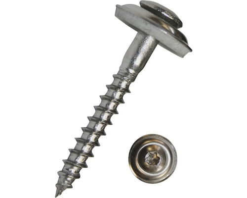 Spenglerschraube m. Dichtscheibe 4,5x35 mm Edelstahl A2 mit I-Stern I 20, 100 Stück Spenglerschraube m. Dichtscheibe 4,5x35 mm Edelstahl A2 mit I-Stern I 20, 100 Stück