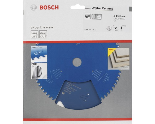 Lame de scie Bosch Expert FiberCement, 190 millimètres de diamètre