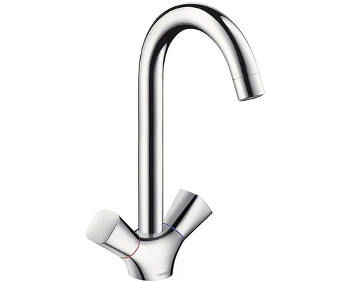 Robinetterie de cuisine à 2 leviers hansgrohe LOGIS M31 chrome 71280000