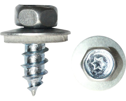 Fassadenbauschraube m. Dichtscheibe 6,5x100 mm galv. verzinkt, 100 Stück Fassadenbauschraube m. Dichtscheibe 6,5x100 mm galv. verzinkt, 100 Stück
