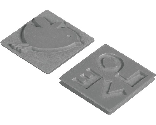 Deux tampons en relief avec des motifs d''oiseaux et d''amour