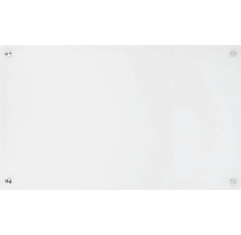 Tableau magnétique en verre blanc avec fixation