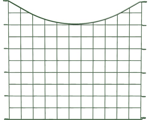 Zaunfeld Steckzaun ALBERTS Bogen unten 77,7 x 66,5 cm grün Gittermatte mit geschwungenem Abschluss für Gartenzaun