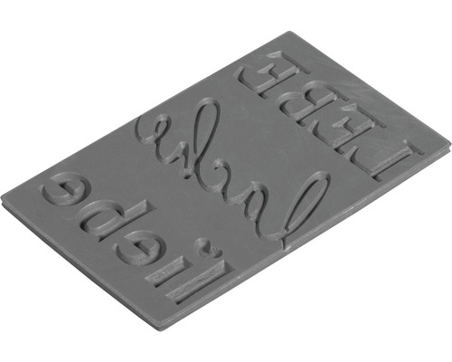 Plaque de tampon avec inscription Amour