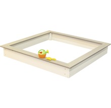 Bac à sable en bois Sunny Sandy avec bâche de couverture 127x127x17 cm gris