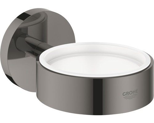 Support GROHE Essentials pour verre, porte-savon et distributeur de savon hard graphite poli 40369A01