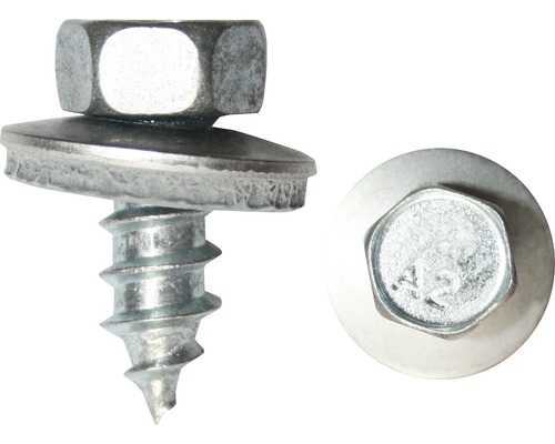 Vis de façade av. rondelle d'étanchéité 6,5x32 mm acier inoxydable A2, 200 pièces Vis de façade av. rondelle d'étanchéité 6,5x32 mm acier inoxydable A2, 200 pièces