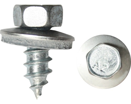 Vis de façade av. rondelle d'étanchéité 6,5x45 mm acier inoxydable A2, 200 pièces Vis de façade av. rondelle d'étanchéité 6,5x45 mm acier inoxydable A2, 200 pièces