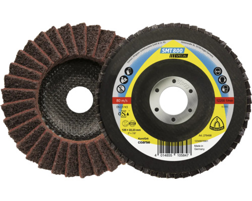 Plateau abrasif à lamelles Klingspor SMT 800 grossier Spécial Ø 115x22,23 mm Plateau abrasif à lamelles Klingspor SMT 800 grossier Spécial Ø 115x22,23 mm