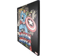 Tableau sur toile Marvel Captain Amercia Black 70x70 cm