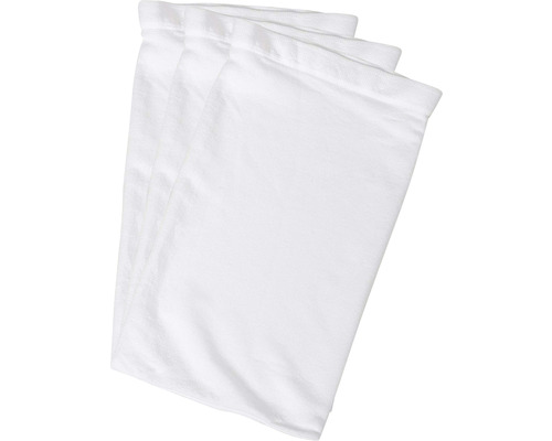 Drei weiße Stoffbeutel