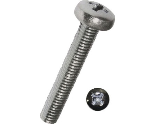 Vis à tête bombée avec empreinte cruciforme DIN 7985 M3x10 mm acier inoxydable A2, 100 pièces-0