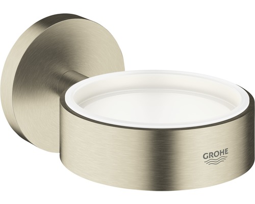 Support GROHE Essentials pour verre, porte-savon et distributeur de savon nickel brossé 40369EN1