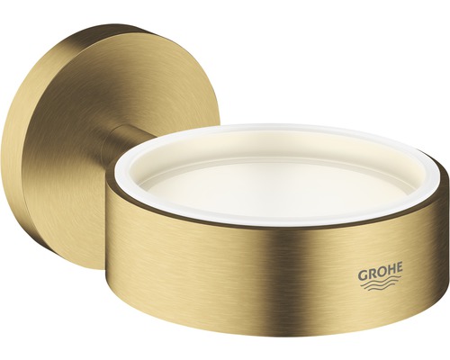 Support GROHE Essentials pour verre, porte-savon et distributeur de savon cool sunrise brossé 40369GN1