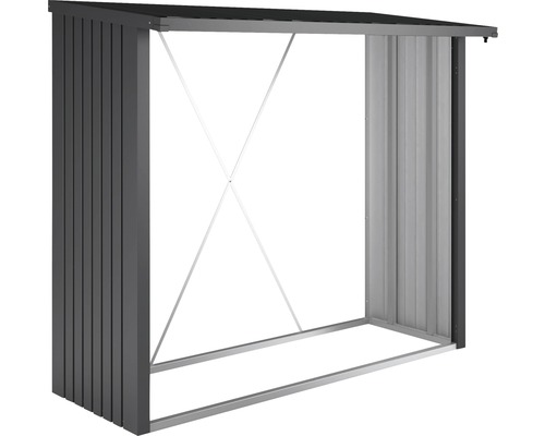 Abri bûches XL 217 x 89 x 154,5 cm anthracite - HORNBACH Luxembourg