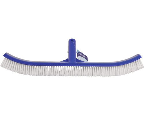 Brosse de piscine avec forme incurvée et poils blancs