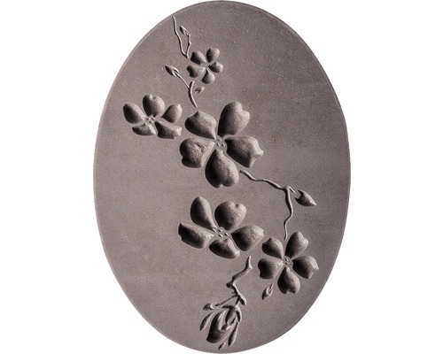Élément décoratif ovale avec motif floral
