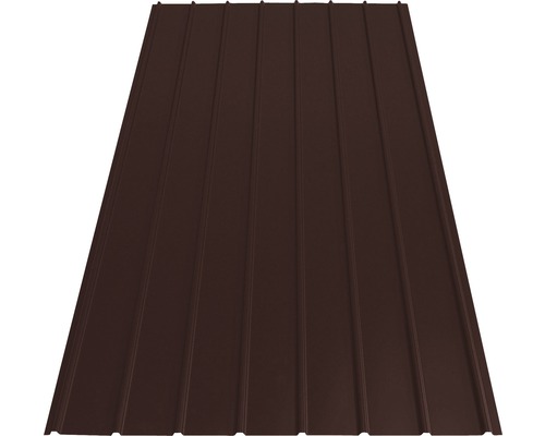 Tôle trapézoïdale PRECIT H12 brun chocolat RAL 8017 1500 x 910 x 0,4 mm-0