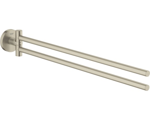 Double porte-serviette GROHE Essentials pivotant nickel brossé 40371EN1