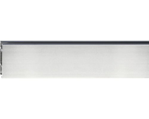 Tringle à rideaux avec rail intérieur Kopenhagen aspect acier inoxydable 32x11 mm 260 cm