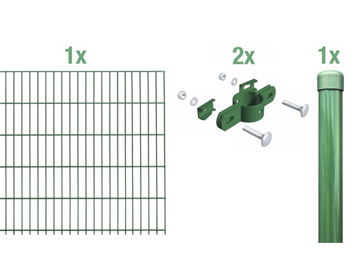 Set d'extension de grillage à barre simple ALBERTS 200 x 75 cm vert