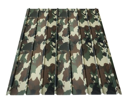 Tôle trapézoïdale PRECIT H12 camouflage 3000 mm x 910 mm x 0,4 mm Tôle trapézoïdale PRECIT H12 camouflage 3000 mm x 910 mm x 0,4 mm