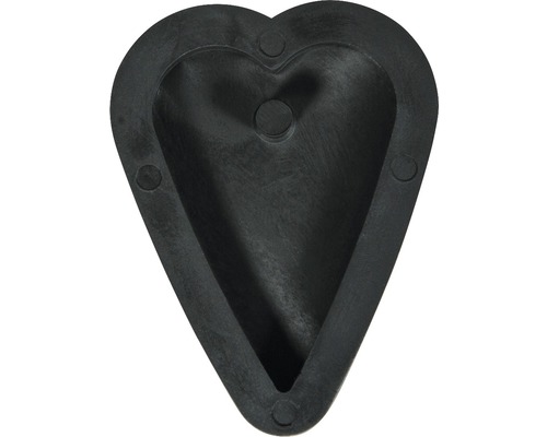 Schwarze Herzform aus Gummi