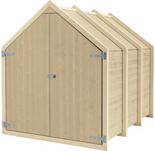 Abri de jardin en bois avec double porte