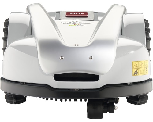 Vue de face d''un robot tondeuse