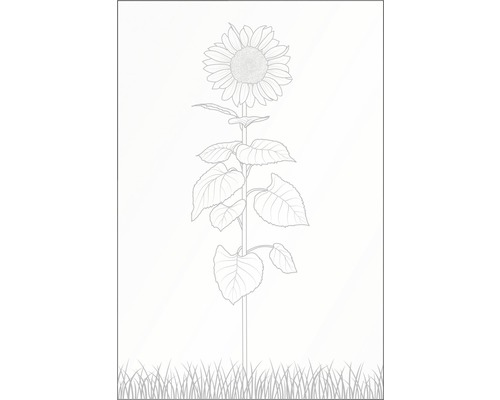 Elément principal Vidrio verre 120x180 cm, fleur