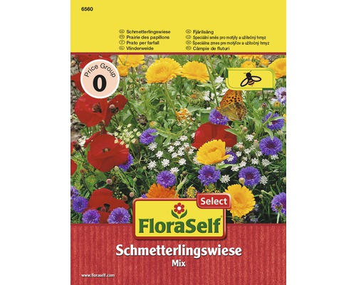 Semences de fleurs de prairie FloraSelf Select 'Prairie de papillons' 8 m²