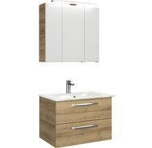 Meuble-lavabo avec meuble sous-vasque et armoire de toilette pour la salle de bain