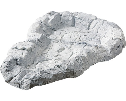 Grauer Teichrand aus Stein