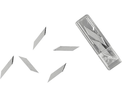 Lames de rechange pour couteau de bricolage de précision 14 cm 6 pces Lames de rechange dans un récipient de stockage