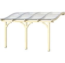 Holzcarport mit durchsichtigem Dach