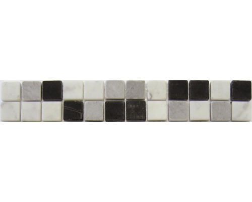 Bordure en pierre naturelle AM-50011 noir 4.8x29.8 cm