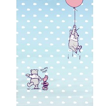 Illustration von Winnie Puuh, Ferkel und einem Ballon vor einem hellen Hintergrund