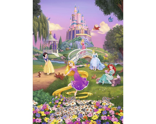 Papier peint panoramique papier SD4026 Disney Princess Sunset 4 pces 184 cm x 254 cm-0
