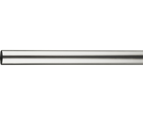 Tringle à rideaux Gent aspect acier inoxydable Ø 25 mm 240 cm Tube en acier inoxydable