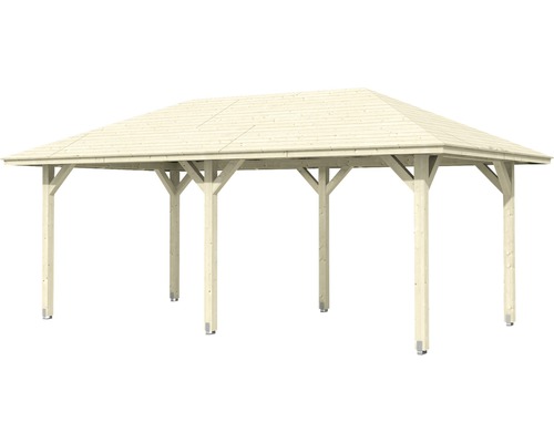 Holzpavillon mit Dach