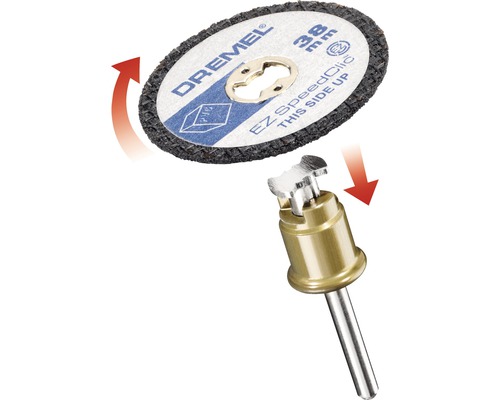 Dremel Trennscheibe 38 mm mit EZ SpeedClic Aufspanndorn