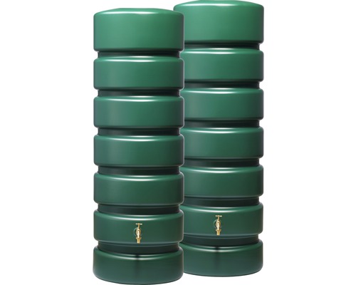 Set de réservoirs d'eau de pluie Classico 1300 litres, vert