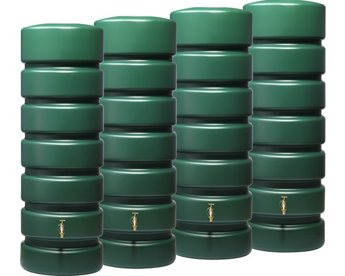 Set de réservoirs à eau de pluie Classico 2600 litres, vert