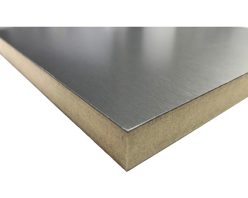 Panneau MDF surface en métal massif alu brossé 2800x1300x18,7 mm Panneau décoratif avec revêtement métallique