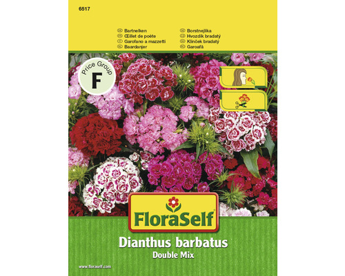 Œillet de poète 'Double Mix' FloraSelf semences non-hybrides graines de fleurs FloraSelf œillets de poète Double Mix sachet de graines