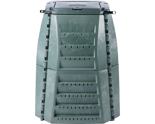 Composteur en plastique avec couvercle et trous d''aération