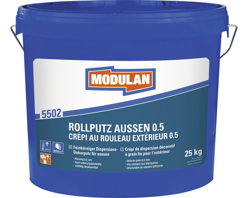 Crépi au rouleau MODULAN 5502 extérieur 0,5 mm blanc 25 kg