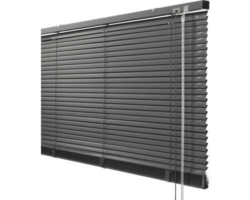 Store vénitien en alu Soluna 140 x 240 cm ardoise, avec 20% de lamelles supplémentaires pour un meilleur obscurcissement