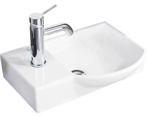 Lavabo pour meuble Fackelmann A-Vero à droite blanc 45 x 32 cm